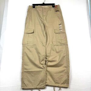 NWT Levi's '94 Baggy Women's 29x30 Tan Beige Loose Relaxed Wide Leg Cargo Pants